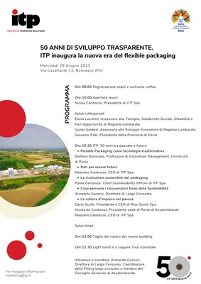 50 anni di sviluppo trasparente - ITP inaugura la nuova era del flexible packaging 