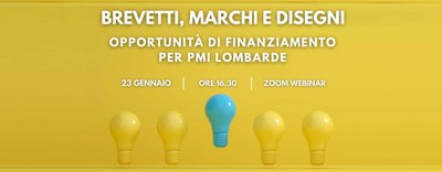 Brevetti, marchi e disegni: opportunità di finanziamento per PMI lombarde - 23 gennaio